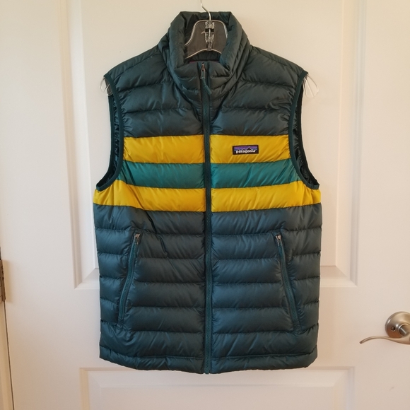 ๐ธ Patagonia Men's Down Sweater Vest Dark Borealis Green Size Small S - Picture 5 of 15